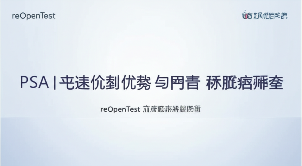 PSA Rapid Test Advantages and Market | reOpenTest Prostate Cancer Screening (Distributor) Resource Cover